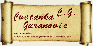 Cvetanka Guranović vizit kartica